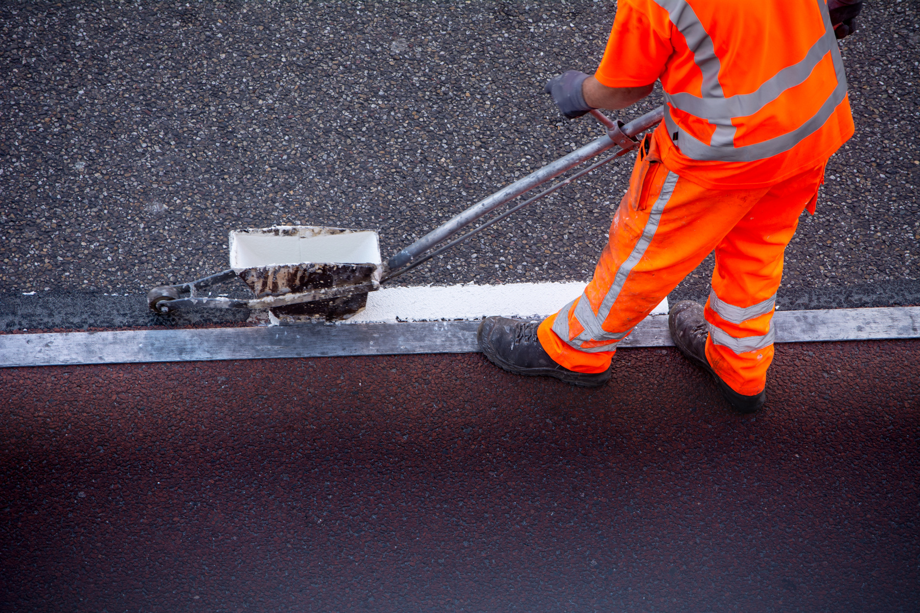 Newly Painted Road Marking